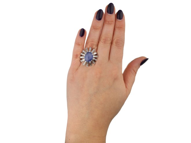 Vintage star sapphire diamond ring hatton garden berganza