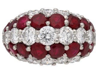 Cartier ruby and diamond ring, circa 1950.