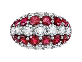 Cartier ruby and diamond ring, American, circa 1975.