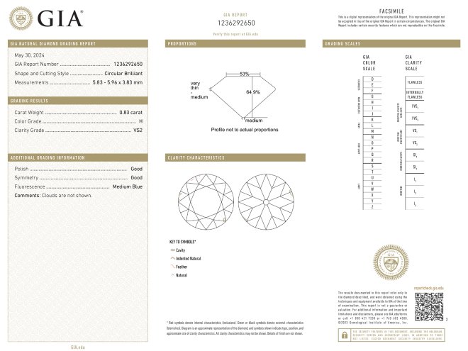 Solitaire diamond ring with diamond se