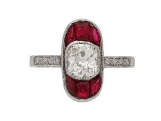 front antique diamond ruby ring hatton garden berganza