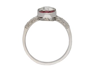 front antique diamond ruby ring hatton garden berganza