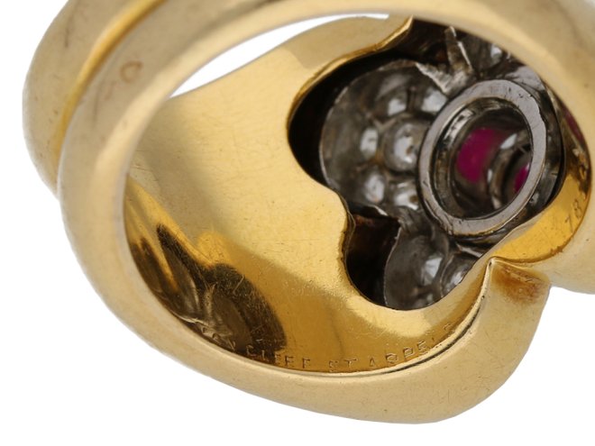 Van Cleef & Arpels ruby and diamond ring berganza hatton garden
