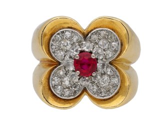 Van Cleef & Arpels ruby and diamond ring berganza hatton garden