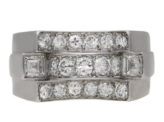 René Boivin Art Deco diamond cocktail ring berganza hatton garden