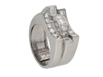 René Boivin Art Deco diamond cocktail ring berganza hatton garden