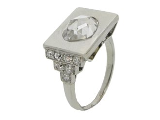 Art Deco rose cut diamond ring, circa 1935.