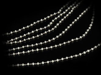 Pearl chain necklace in platinum hatton garden