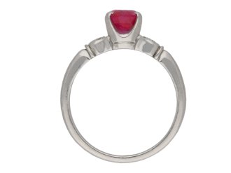 Lambert Bros. ruby and diamond ring berganza hatton garden