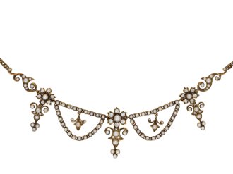 Victorian diamond and pearl necklace hatton garden