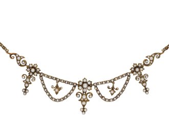 Victorian diamond and pearl necklace hatton garden