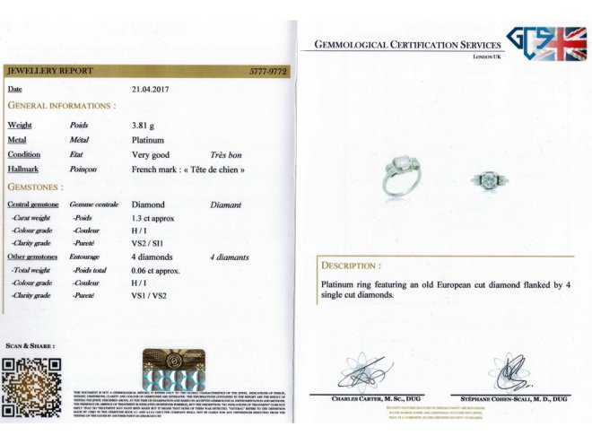 cert art deco diamond ring berganza hatton garden