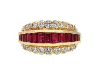 Oscar Heyman Brothers vintage ruby diamond ring hatton garden