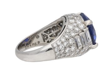 Oscar Heyman Brothers sapphire diamond ring berganza hatton garden