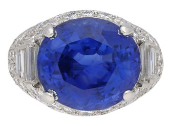 Oscar Heyman Brothers sapphire diamond ring berganza hatton garden