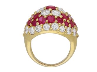 Fred ruby and diamond cluster ring berganza hatton garden