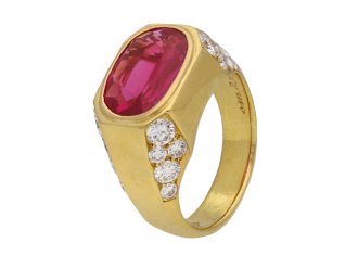 Bulgari Burmese ruby and diamond ring, Italian hatton garden