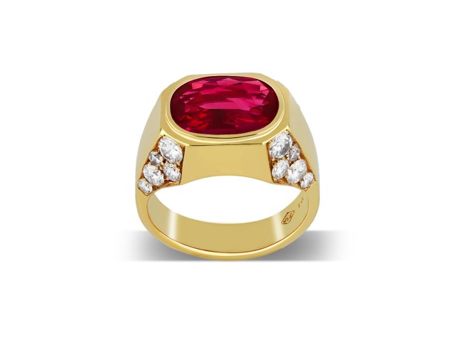 Bulgari Burmese ruby and diamond ring, Italian hatton garden