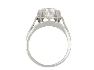 Art Deco flanked solitaire diamond ring hatton garden