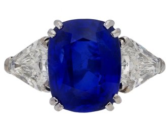 Natural Burmese sapphire diamond ring berganza hatton garden