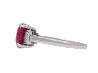 Art Deco Burmese ruby and diamond ring hatton garden