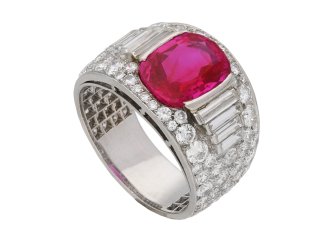 Bulgari Burmese ruby and diamond ring berganza hatton garden