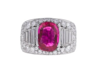 Bulgari Burmese ruby and diamond ring berganza hatton garden