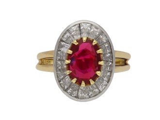 Oscar Heyman Brothers ruby diamond ring berganza hatton garden