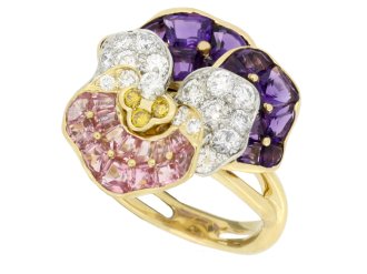 Oscar Heyman Brothers pansy ring berganza hatton garden