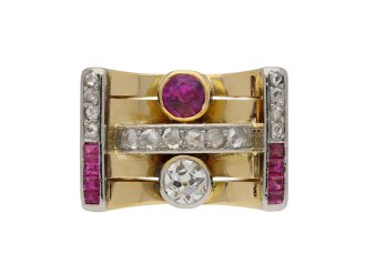 Ruby and diamond cocktail ring berganza hatton garden