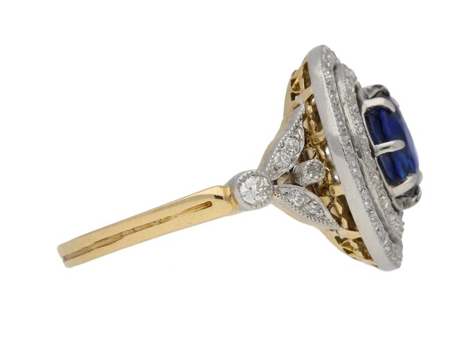  Antique sapphire diamond ring berganza hatton garden