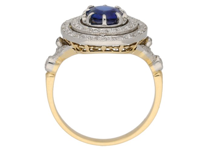  Antique sapphire diamond ring berganza hatton garden