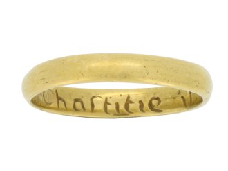 front view gold posy ring berganz