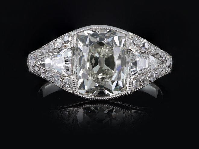 Art Deco diamond cluster ring, circa 1930. Hatton Garden