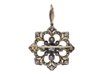 Victorian diamond snowflake pendant/brooch berganza hatton garden