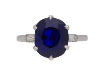 Boucheron Burmese sapphire diamond ring berganza hatton garden