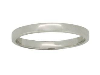 front view Wedding ring in white gold