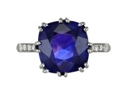 Vintage colour change Ceylon sapphire ring, circa 1950.