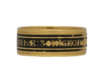 Georgian memorial ring, English, circa 1811.