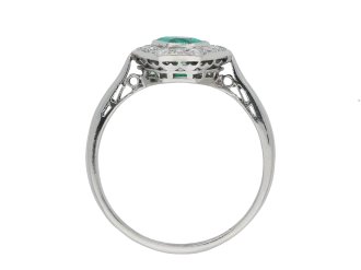 Colombian emerald diamond cluster ring hatton garden