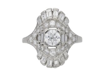 Art Deco diamond cluster ring, circa 1925.
