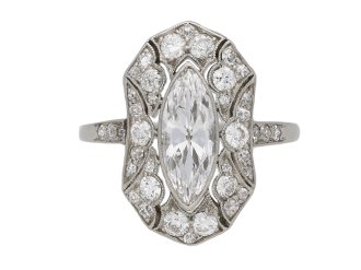 Marquise diamond cluster ring berganza hatton garden