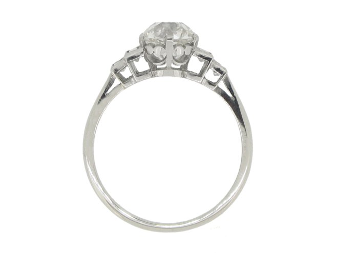 back view Art Deco diamond engagement ring, circa 1935.