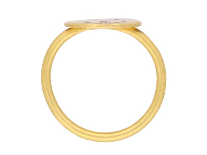 Byzantine gold iconographic ring, circa 6th   10th century. Hatton garden