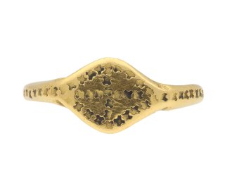 Byzantine gold stamped ring, circa 6th   10th century. Hatton Garden