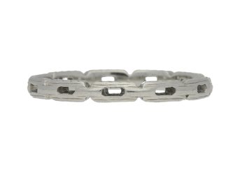 Wedding ring in 18ct white gold, American, circa 1920.