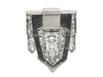  Art Deco diamond clip brooch, circa 1930.