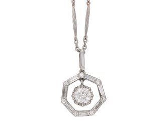 Art Deco diamond pendant, circa 1935.
