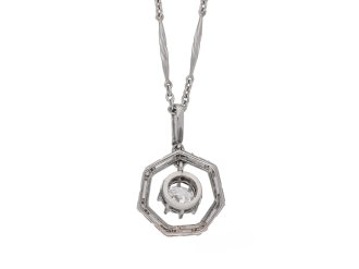 Art Deco diamond pendant, circa 1935.