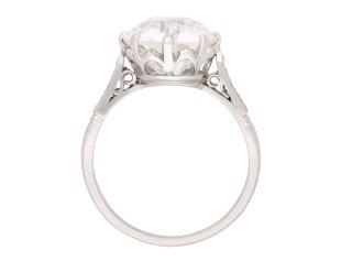 old cut diamond ring with diamond set shoulders ,circa 1915 Hatton Garden